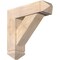 Ekena Millwork Traditional Arts and Crafts Smooth Bracket w/ Offset Brace, Douglas Fir, 7 1/2"W x 26"D x 26"H BKT0806X26X26TRA03SDF - alternate 1